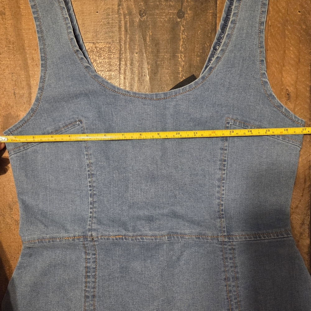 Vici Collection 'Shout Out To You' Denim Bodycon Sleeveless Dress L - Picture 9 of 10